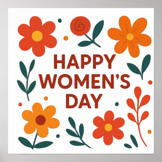 Poster Joyeuse Journée des Femmes (Devant)