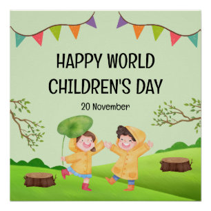 Poster Joyeuse Journée mondiale des enfants 20 novembre