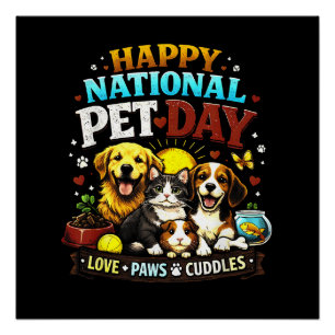 Poster Joyeuse Journée nationale des animaux de compagnie