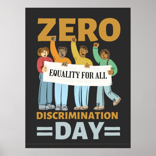 Poster Joyeuse Journée zéro discrimination, égalité des g (Devant)