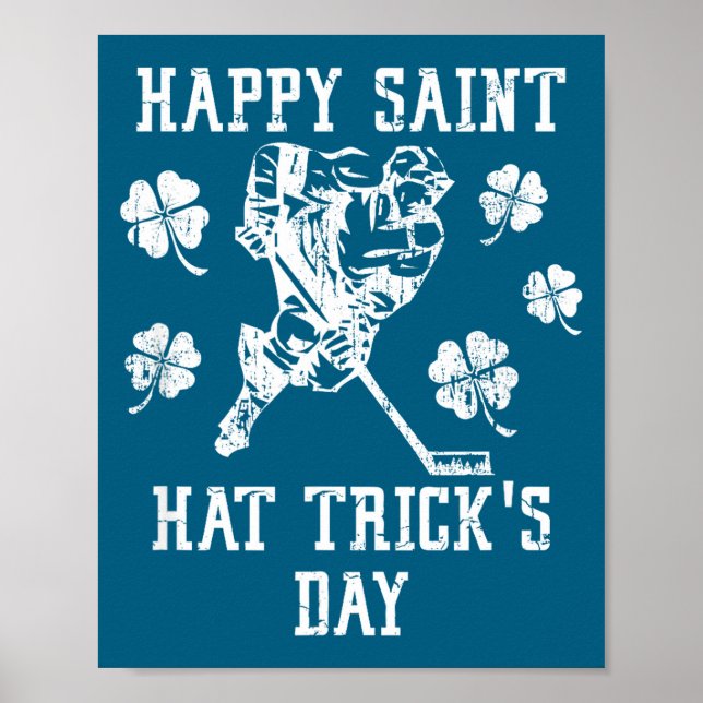 Poster Joyeuse Saint Hat Trick's Day Saint-Patrick Drôle  (Devant)