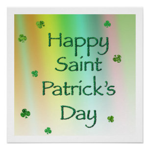 Poster Joyeuse Saint Patrick avec des habits