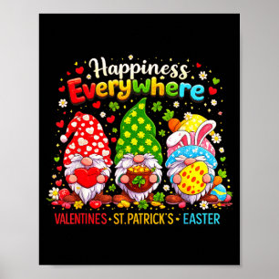Poster Joyeuse Saint-Valentin Saint-Patrick Pâques Joyeus