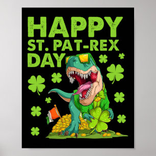 Poster Joyeuse St Pat T-rex Day Dinosaure St Patricks Day
