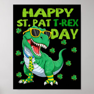 Poster Joyeuse St Pat Trex journée dinosaure St-Patrick j
