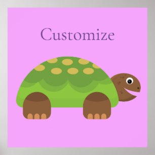 Poster Joyeuse tortue souriante Thunder_Cove