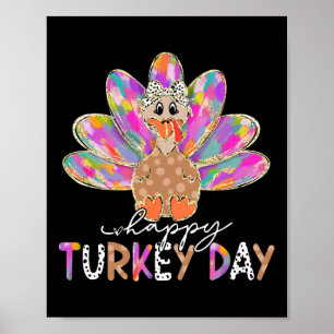 Poster Joyeuse Turquie Jour mignonne Turquie Thanksgiving