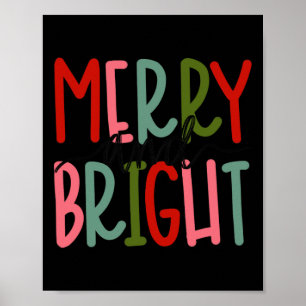Poster Joyeuses Et Lumineuses Filles De Noël Enfants Todd
