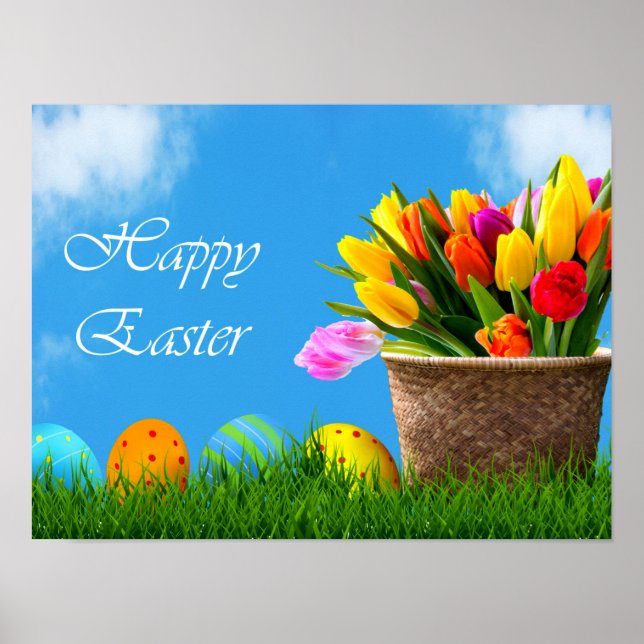 Poster Joyeuses fêtes de Pâques (Devant)