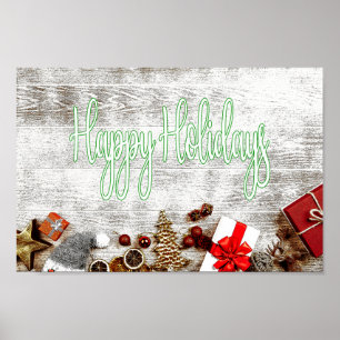 Poster Joyeuses fêtes - Joyeux Noël, saisons Salutation