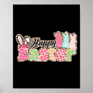 Poster Joyeuses Pâques citations Œuf Lapin 