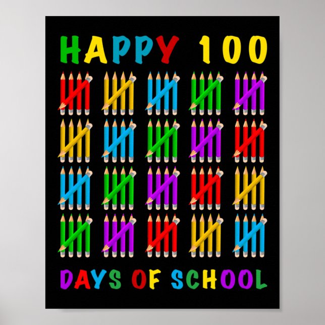 Poster Joyeux 100 Jours D'École (Devant)