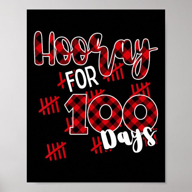 Poster Joyeux 100ème Jour De L'École Hour Pour 100 Jours (Devant)