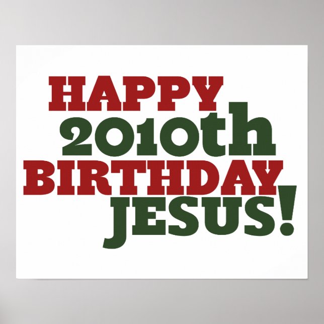 Poster Joyeux 2010e anniversaire Jésus (Devant)