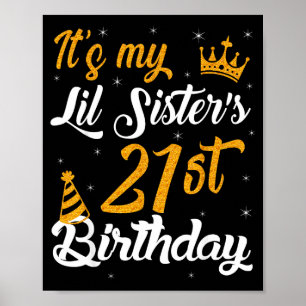 Poster Joyeux 21e Anniversaire à Ma Petite Soeur 2004 21