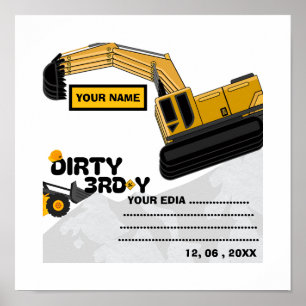 Poster Joyeux 3e anniversaire 3e année