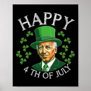 Poster Joyeux 4 juillet Avec Drôle Joe Biden Pour St Part