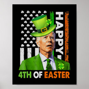 Poster Joyeux 4ème de Pâques Fun Joe Jour de la Saint Pat