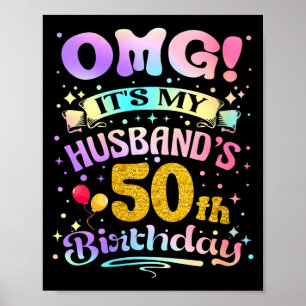 Poster Joyeux 50 ans de mariage pour mon mari