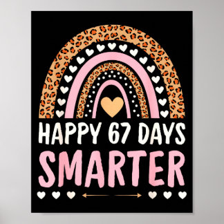 Poster Joyeux 67 Jours Plus Intelligents 67e Jour D'École