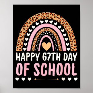 Poster Joyeux 67e jour d'école 67 jours Enseignants arc-e