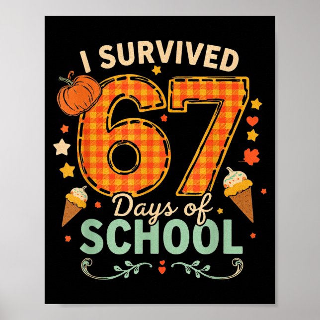 Poster Joyeux 67e jour d'école drôle de professeur de Tha (Devant)