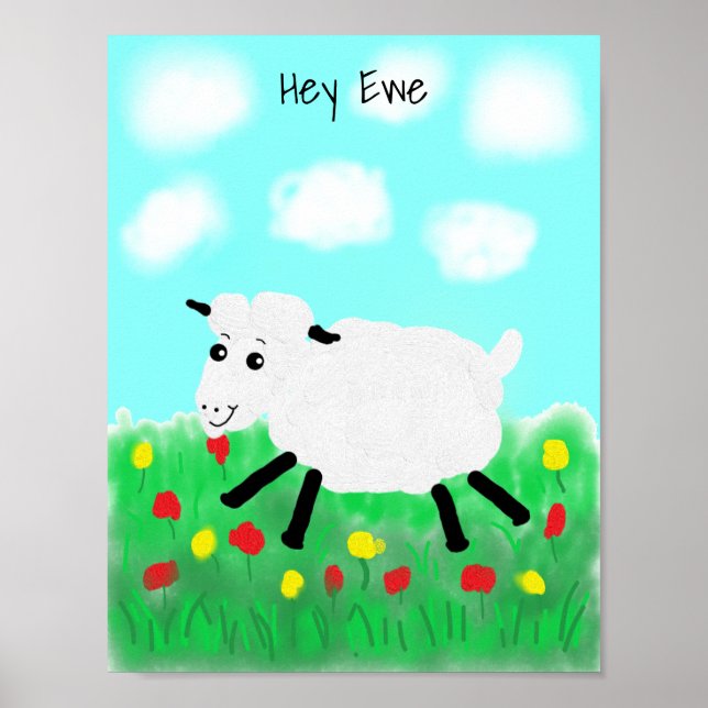 Poster Joyeux agneau (Devant)