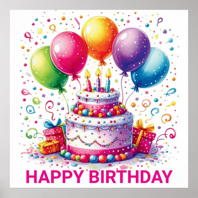 Poster Joyeux anniversaire (Devant)