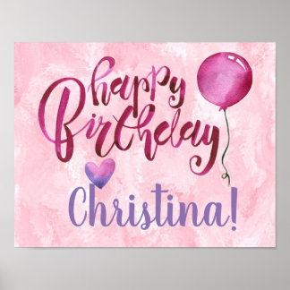 Poster Joyeux anniversaire.