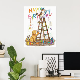 Poster Joyeux Anniversaire Adorable