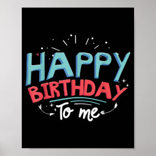 Poster Joyeux anniversaire au design d'anniversaire de fê