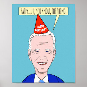 Poster Joyeux anniversaire, drôle d'oubli du président Hu