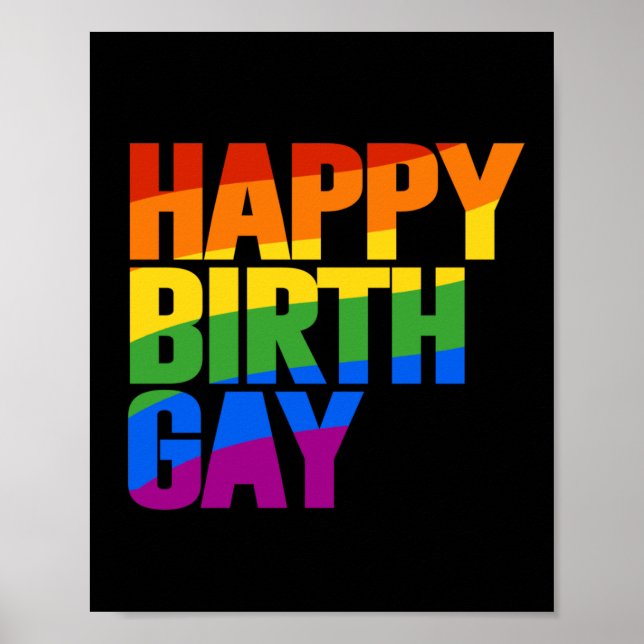 Poster Joyeux anniversaire gay (Devant)