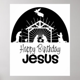 Poster Joyeux anniversaire Jésus