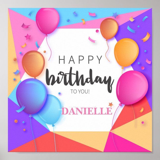 Poster Joyeux Anniversaire Pour Vous (Devant)