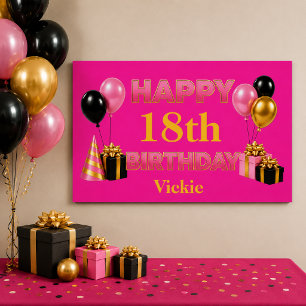 Poster Joyeux Anniversaire Tout Âge Rose