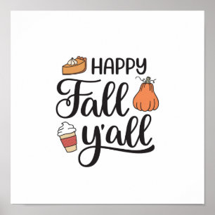 Poster Joyeux automne Y'all