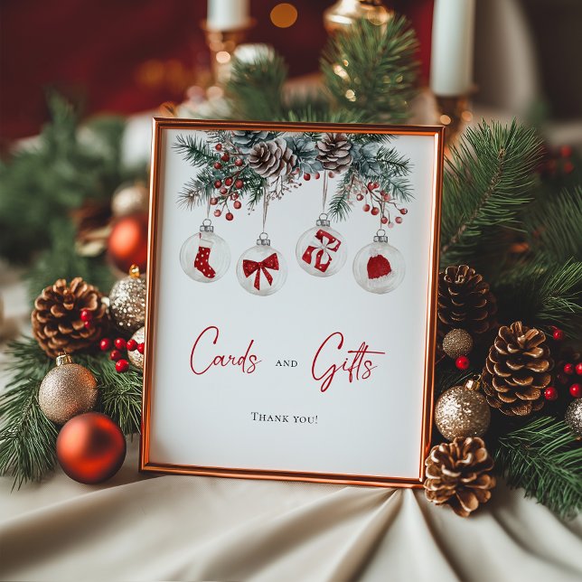 Poster Joyeux Baby shower de Noël Cartes et cadeaux (Créateur téléchargé)
