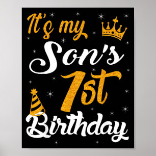 Poster Joyeux C'est l'anniversaire de mon fils 1 an 2024 