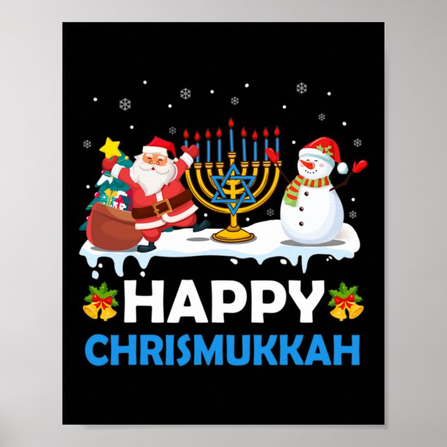 Poster Joyeux Chrismukkah Hanoukka Fun Joyeux Juif de Noë (Devant)