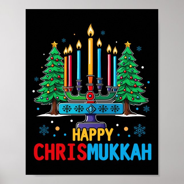 Poster Joyeux Chrismukkah Joyeux Noël Hanoukka 3 (Devant)
