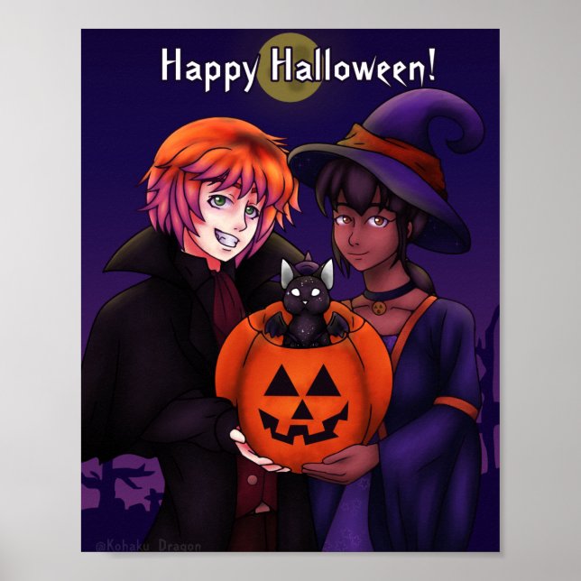 Poster Joyeux costumes d'Halloween (Devant)