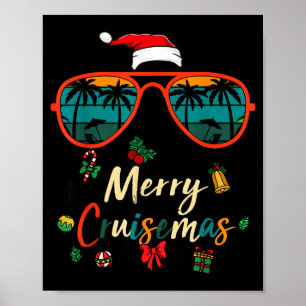 Poster Joyeux Cruisemas 2025 Noël Santa Renne Croisière M