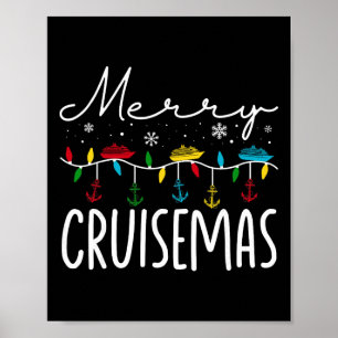 Poster Joyeux Cruisemas Noël en Famille Croisière Drôle