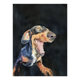 Poster Joyeux Dachshund