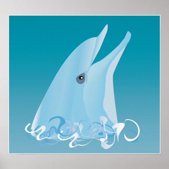 Poster Joyeux dauphin (Devant)