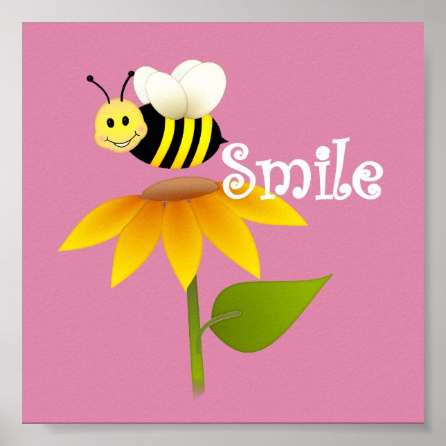 Poster Joyeux Décor Abeille/Pépinière (Devant)
