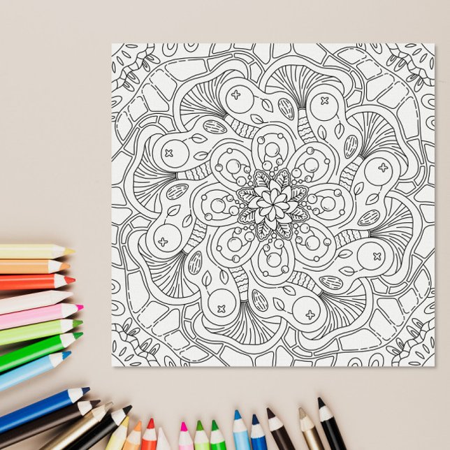 Poster Joyeux Doodles : Page de coloriage d'automne (Créateur téléchargé)