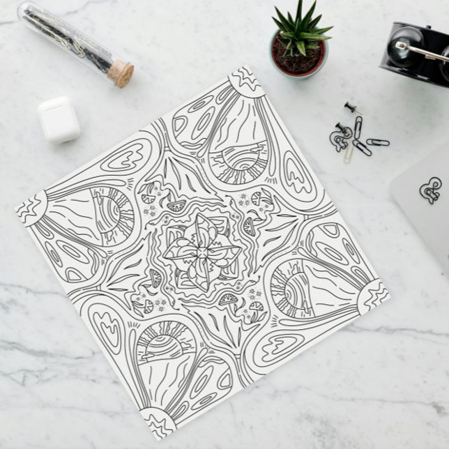 Poster Joyeux Doodles : Page de coloriage du jour ensolei (Créateur téléchargé)