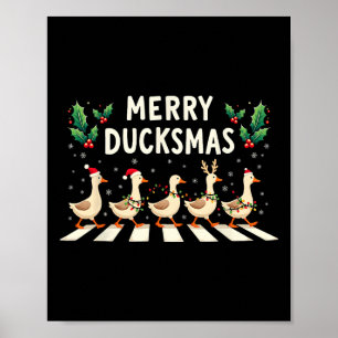 Poster Joyeux Duckmas Santa Chapeau Xmas Duck Lover Funky